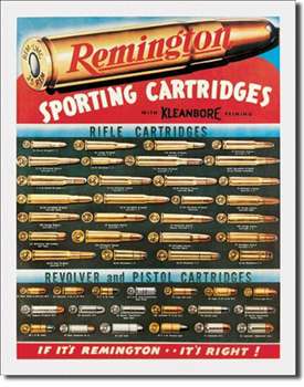 Remington Cartridges tin signs