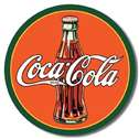 COKE - Round 30's Bottle & Logo tin signs