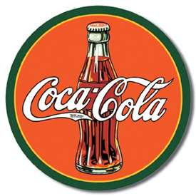 COKE - Round 30's Bottle & Logo tin signs
