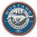 Mustang 40th Round tin signs