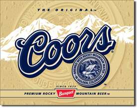 Coors Label tin signs