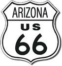 Route 66 Arizona tin signs