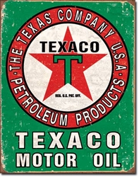 Texaco Oil WeatheredTin Signs