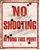 No ShootingTin Signs