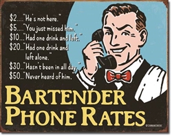 Bartender's Phone Rates 