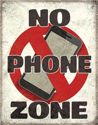No Phone Zone Tin signs