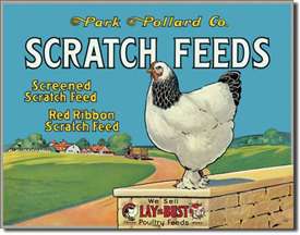 Scratch Feeds tin signs