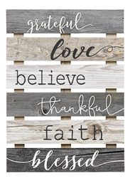 Skid Sign - Grateful Love Believe Thankful