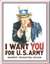 Uncle Sam I Want You tin signs