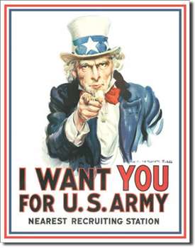 Uncle Sam I Want You tin signs