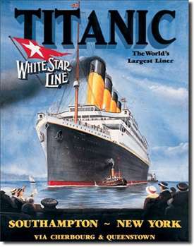 Titanic - White Star tin signs