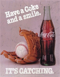 Coke Catching tin signs