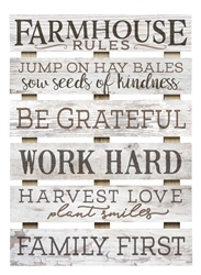 Skid Sign - Farmhouse Rules