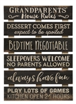 Skid Sign - Grandparents House Rules