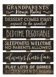 Skid Sign - Grandparents House Rules